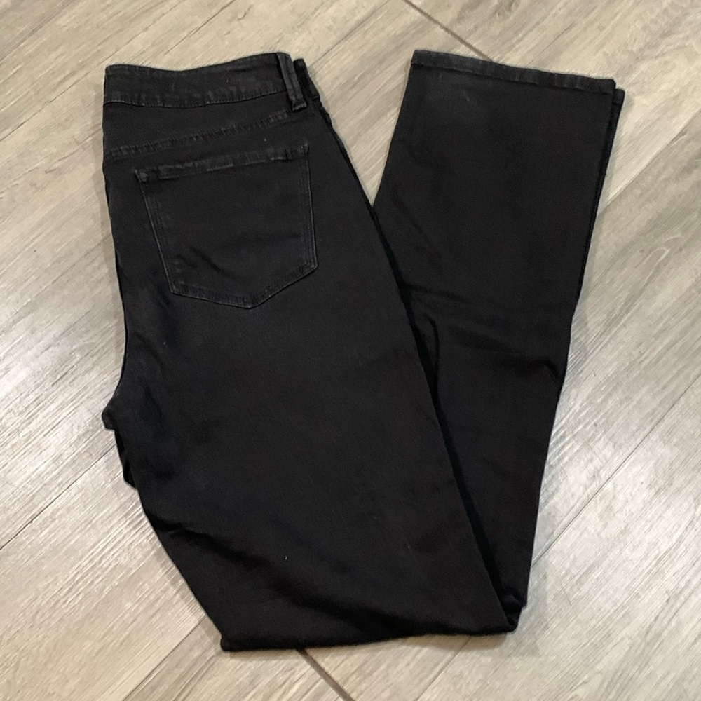 NYDJ Marilyn Straight Black Stretch Jeans size 12‎